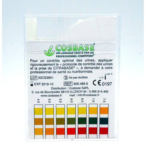 Bandelette en papier pour PH de 4.6 - 6.2, paquet de 100