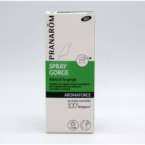 AROMAFORCE SPRAY GORGE BIO rafraichit l'haleine et adoucit la gorge