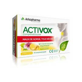 ACTIVOX TOUX SECHE Comprimé soulage les maux de gorge