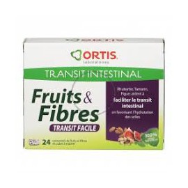 ORTIS FRUITS & FIBRES transit facile 24 cubes à mâcher