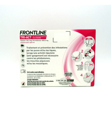 FRONTLINE TRI-ACT CHIEN 10 à 20kg 6 Pipettes