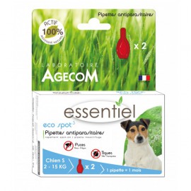 ACTIPLANT CHIEN 2 à 15 KG Eco Spot boite de 2 pipettes