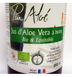 ALOE VERA Pur Aloe Jus à boire Bio & équitable 1 litre