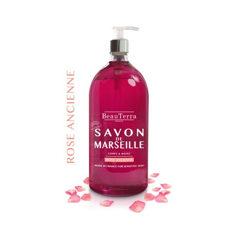 SAVON LIQUIDE DE MARSEILLE A ROSE ANCIENNE