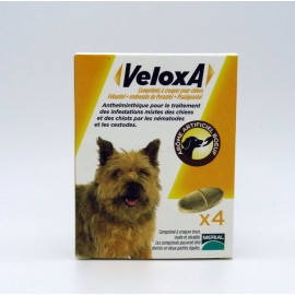 VELOXA Vermifuge Chien 4 comprimés