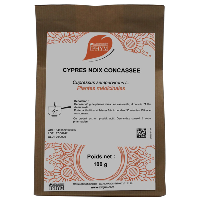 TISANE CYPRES NOIX CONCASSEES jambes lourdes
