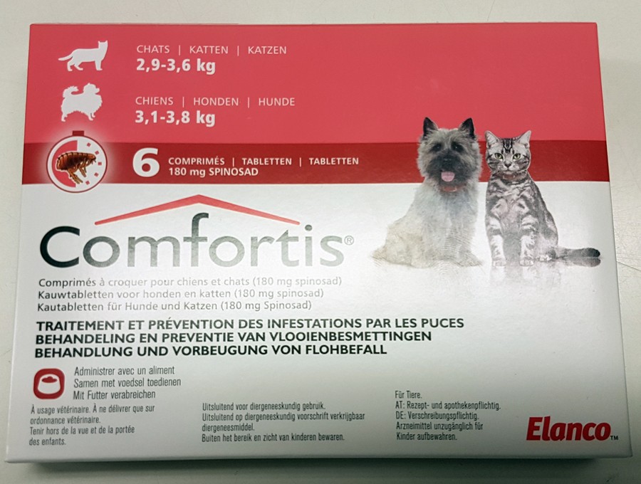 Comfortis 180 Mg Comprimes Appetents Pour Chiens Et Chats