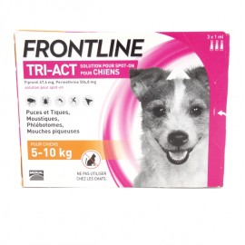 FRONTLINE TRI-ACT CHIEN 5 à 10 kg  3 Pipettes