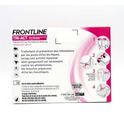FRONTLINE TRI-ACT CHIEN 5 à 10 kg 3 Pipettes