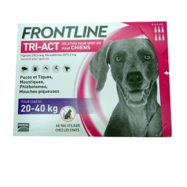 FRONTLINE TRI-ACT CHIEN 20 à 40kg 6 Pipettes