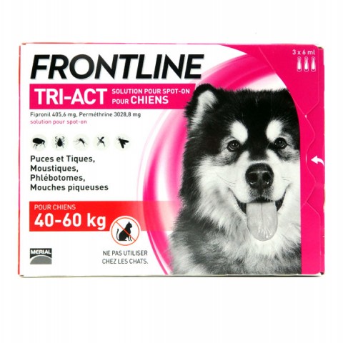 FRONTLINE TRI-ACT CHIEN 40 à 60 kg 3 Pipettes