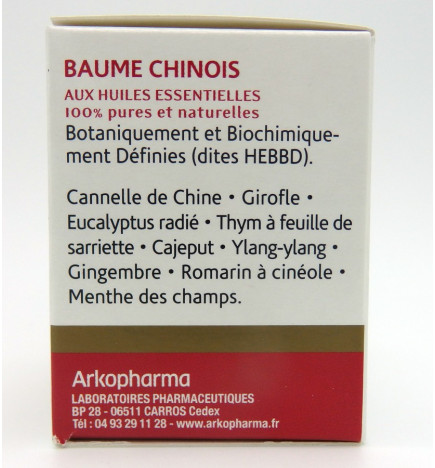 BAUME CHINOIS ARKOPHARMA 30 ML
