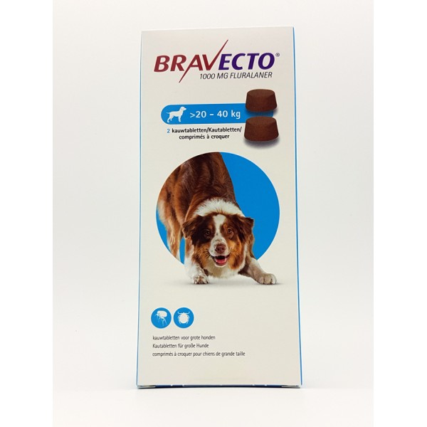 Bravecto Chien 40 Kg Boite De 2 Comprimes Anti Puce Et Anti Tique