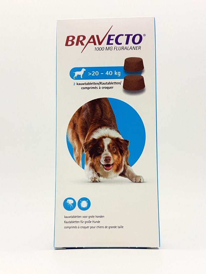 Bravecto Chien 40 Kg Boite De 2 Comprimes Anti Puce Et Anti Tique