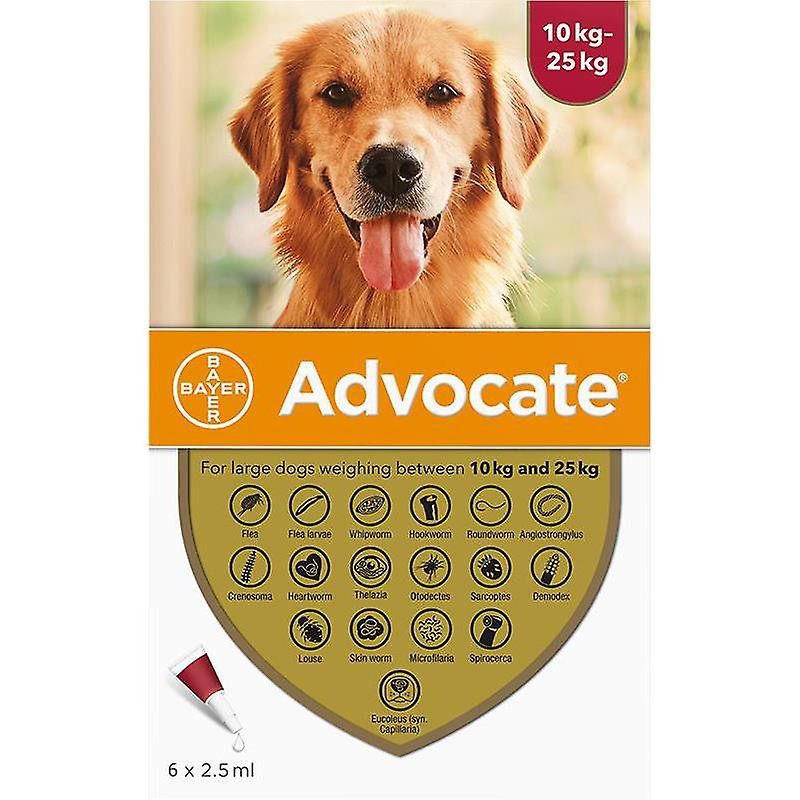 Advocate Chien 10 25kg Boite De 3 Pipettes