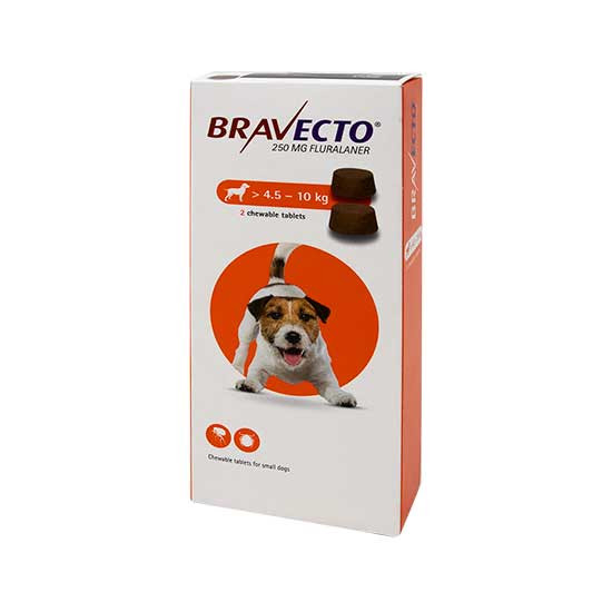 Bravecto Chien 4 5 A 10kg Boite De 2 Comprimes Anti Puce Et Anti Tique