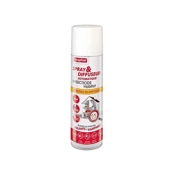 BEAPHAR diffuseur automatique insecticide pour l'habitat 200ml 65m2