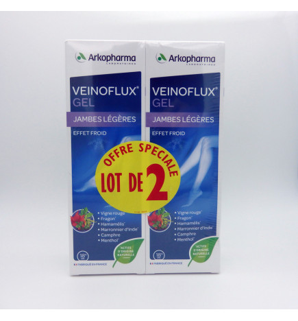VEINOFLUX Gel effet froid Lot de 2 Tubes 150ml