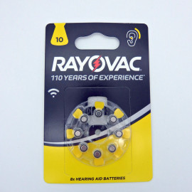 PILES ACOUSTIC APPAREILS AUDITIFS n°10 plaquette de 8 RAYOVAC