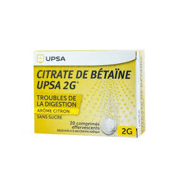 CITRATE DE BETAINE - 20 comprimés effervescents