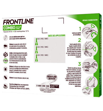 FRONTLINE COMBO CHAT et FURET 3 pipettes