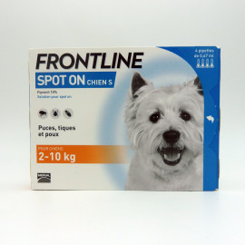 FRONTLINE SPOT ON CHIEN 2-10 KG 4 Pipettes