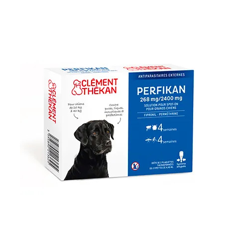 PERFIKAN CHIEN spot on grand chien 20-40KG boite de 4 pipettes