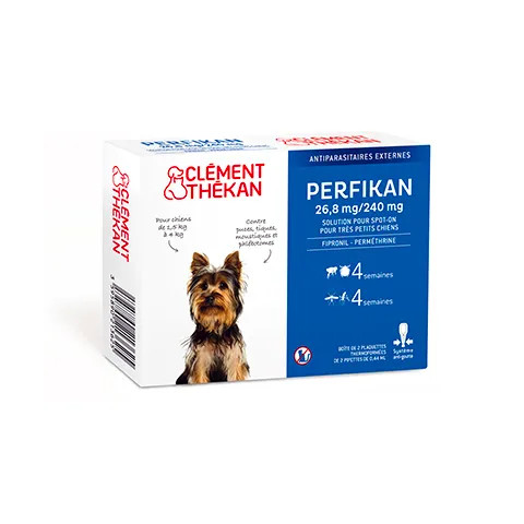 PERFIKAN CHIEN spot on très petit chien de1.5 à 4 KG boite de 4 pipettes