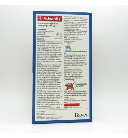 ADVANTIX GRAND CHIEN 4 Pipettes