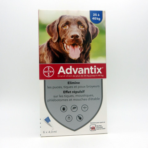 ADVANTIX GRAND CHIEN antiparasitaire externe