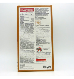 ADVANTIX très grands chiens boite de 4 pipettes