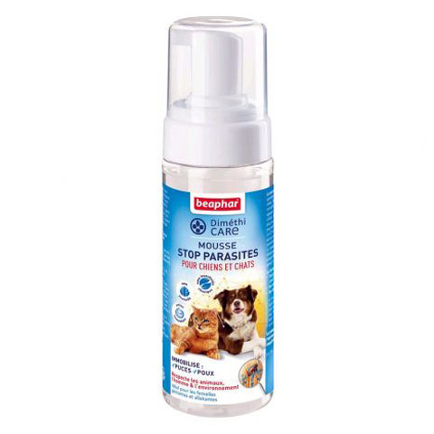 DIMETHICARE Mousse stop parasites. Chiens et chats. 150 ml