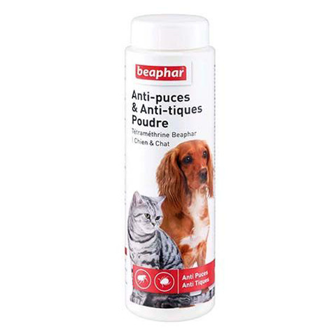 BEAPHAR Poudre à la TETRAMETHRINE antiparasitaire chien et chat 150 G