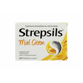 STREPSILS MIEL CITRON 24 pastilles à sucer