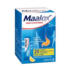 MAALOX maux d'estomac suspension buvable  20 sachets citron