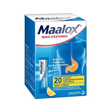 MAALOX maux d'estomac suspension buvable  20 sachets citron