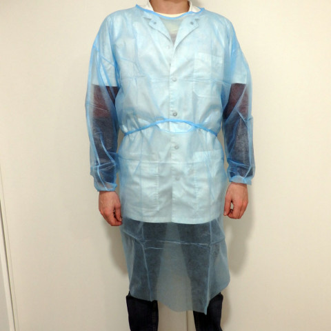 SURBLOUSE BLEU AVEC CORDELETTES