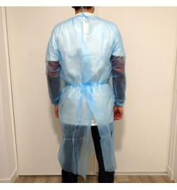 SURBLOUSE BLEU AVEC CORDELETTES