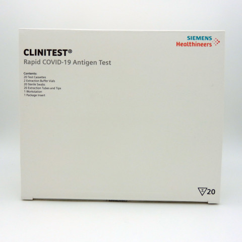 CLINITEST Siemens rapid COVID-19 boite de 20 tests antigéniques coronavirus