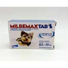 Milbemaxtab Vermifuge Chiens +5 kg 2 comprimés