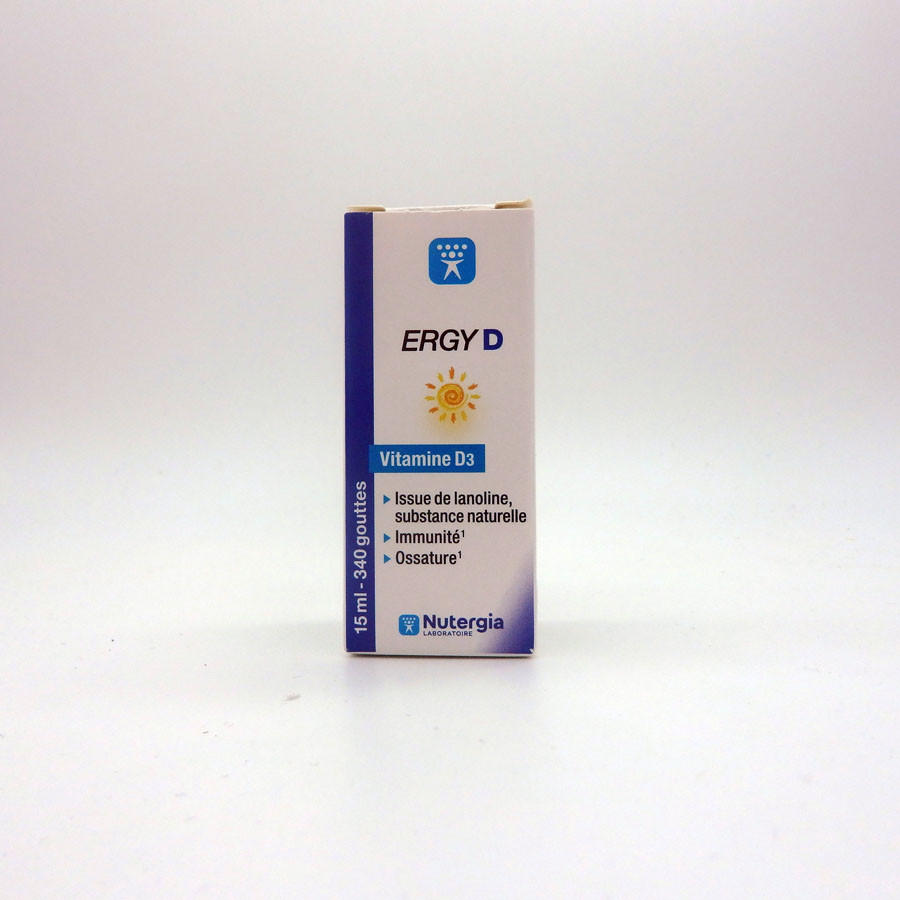 ERGY D est un complément aliimentaire riche en vitamine D3.