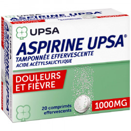 ASPIRINE UPSA 1000 mg Boite de 20 comprimés effervescents