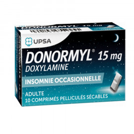 DONORMYL 15 mg UPSA 10 comprimés pelliculés sécables