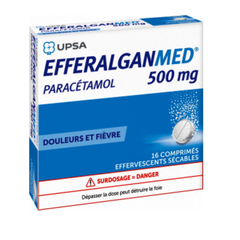 EFFERALGAN UPSA 500 mg 16 comprimés effervescents