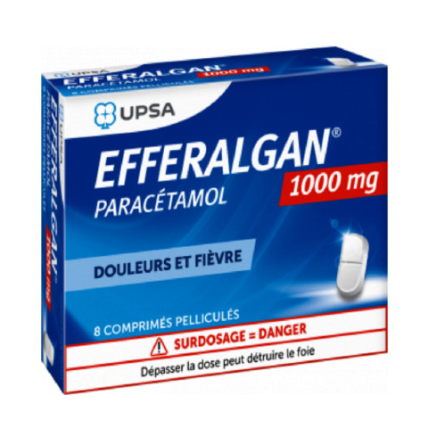 EFFERALGAN UPSA 1000mg 8 comprimés