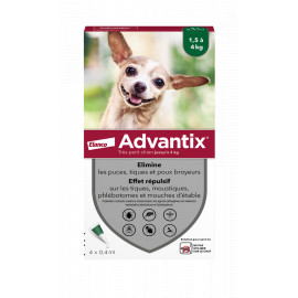 ADVANTIX TRES PETIT CHIEN 4 Pipettes