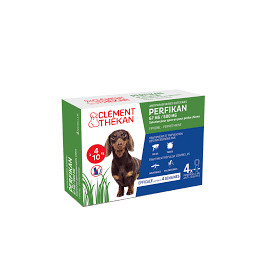 PERFIKAN CHIEN spot on chien 4 à 10 kgs boite de 4 pipettes