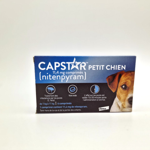 CAPSTAR PETIT CHIEN 11,4MG Boite de 6 comprimés