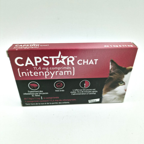 CAPSTAR CHAT 11,4 mg Boite de 6 comprimés