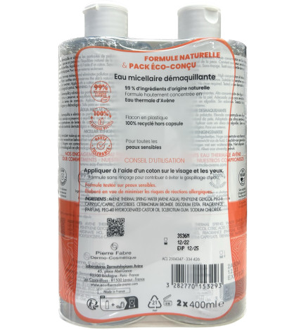 AVENE DUO EAU MICELLAIRE 2X400ML
